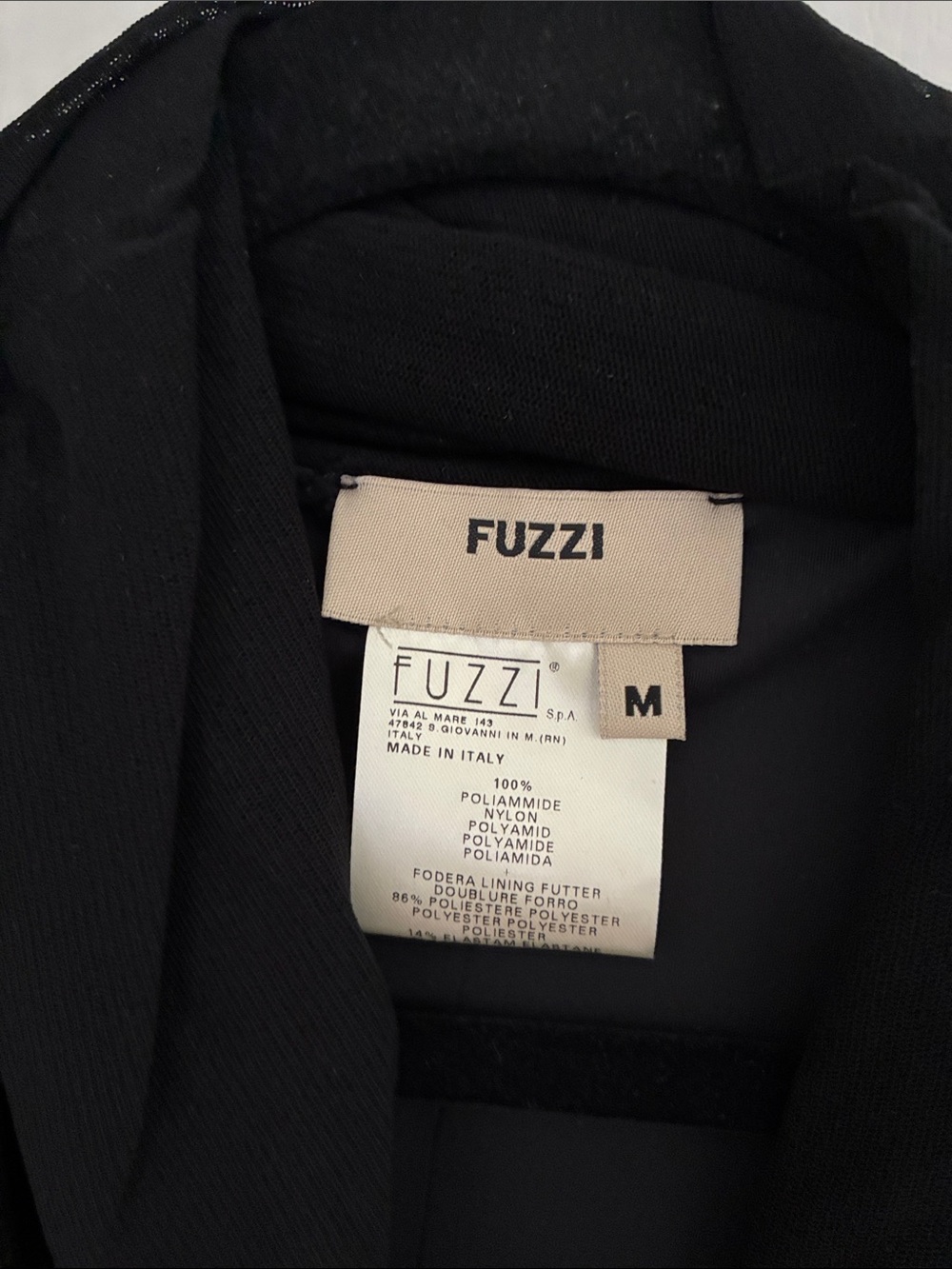 Fuzzi Black Long-Sleeve Cowl-Neck Dress - Picture 4 of 4